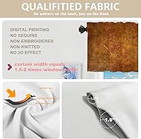 Vista 18 de Cenefas de cocina modernas con patrón de cobre marrón dorado para ventanas, cenefas opacas abstractas de marcas de arañazos y cortinas opacas