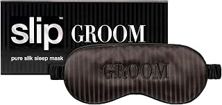 slip Sleep Mask - 100% Pure 22 Momme Mulberry Silk Eye Mask - Comfortable Sleeping Mask with Elastic Band + Pure Silk Filler and Internal Liner, Bridal Collection: Groom