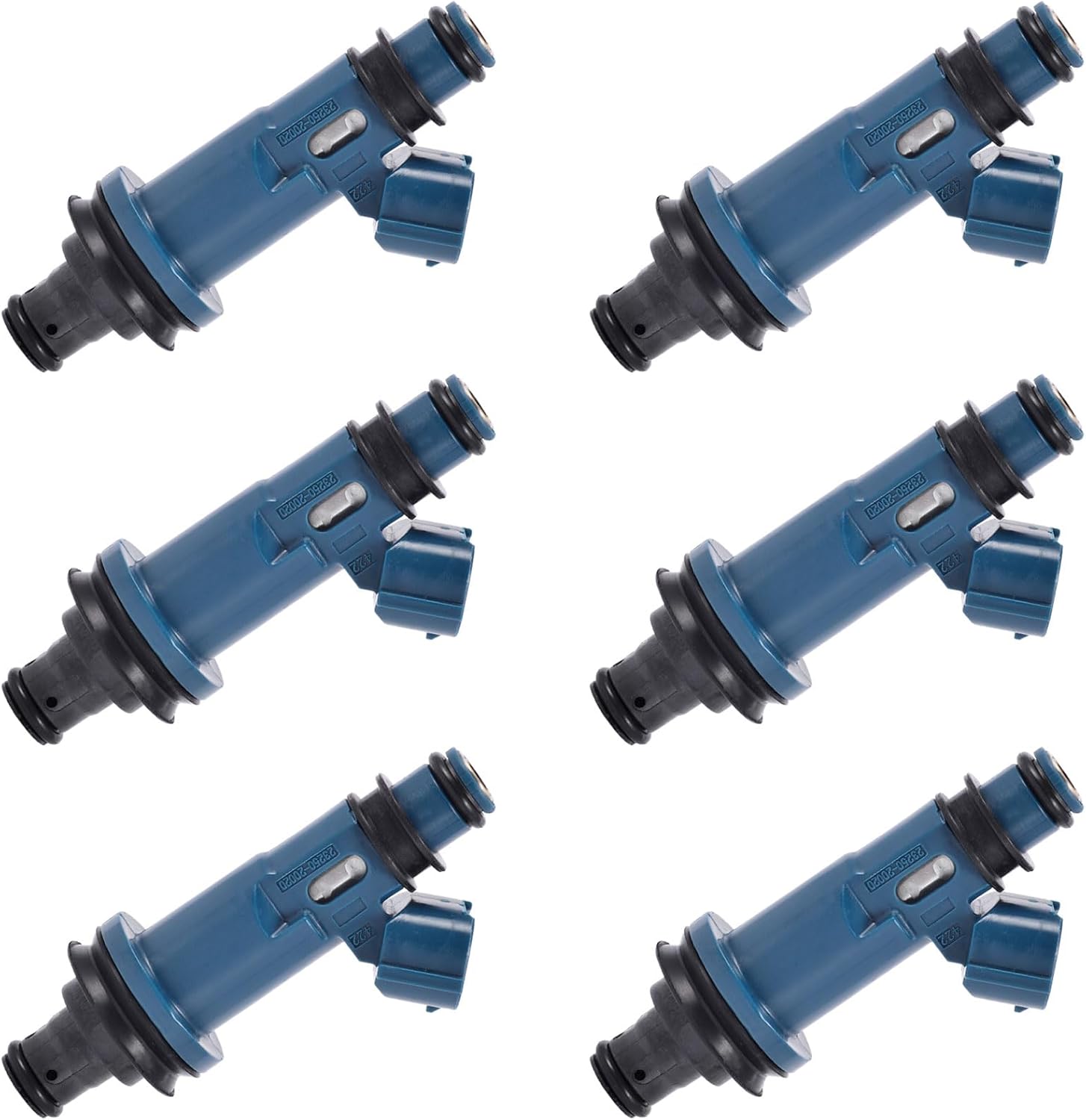 23209-20020 1MZ-FE 3.0L Engine Fuel Injectors,Compatible with/Toyota 3.0 Camry Highlander Sienna 1998-2004,Compatible with/Lexus ES300 RX300 1999-2003 |Replace# 23209-0A010| |4 Holes| |Set of 6|