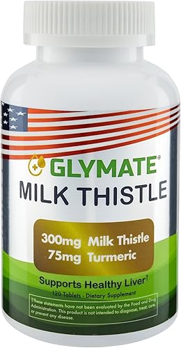 Cardo mariano con cúrcuma, limpieza y desintoxicación del hígado, 120 tabletas