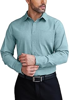 Mens Dress Shirts Wrinkle Free Long Sleeve Button Down Shirts Formal Business Shirt - Buy now