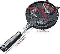Vista 3 de Taiyaki Maker - Molde para pastel de pescado con forma de molde para tartas, molde para hacer pan, molde doble para cocinar en casa