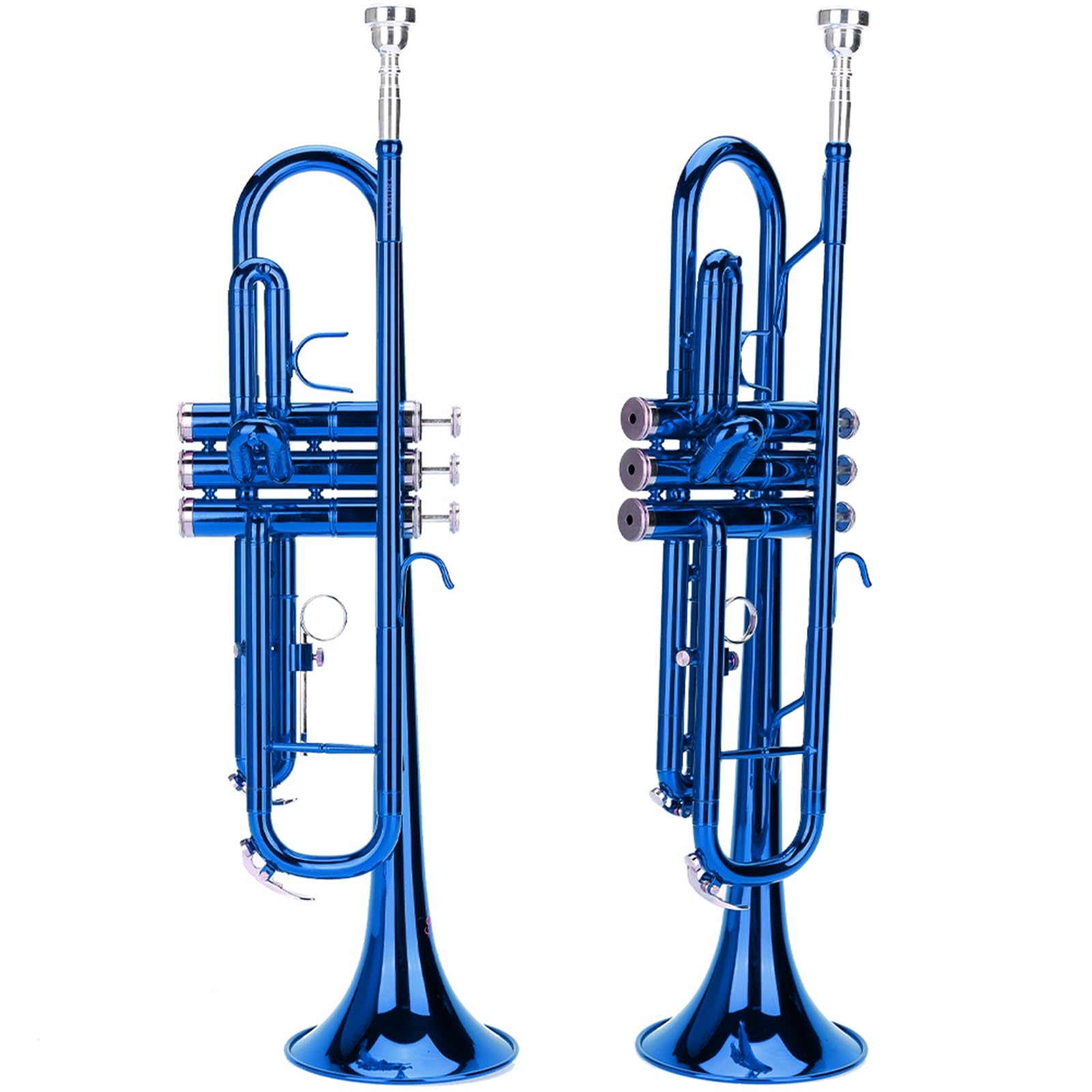 Set di Strumenti a Vento della Musica in Ottone Trumpet Suona Senza Intoppi di Alta qualità per il Musicista Principiante Rosso (Blu)