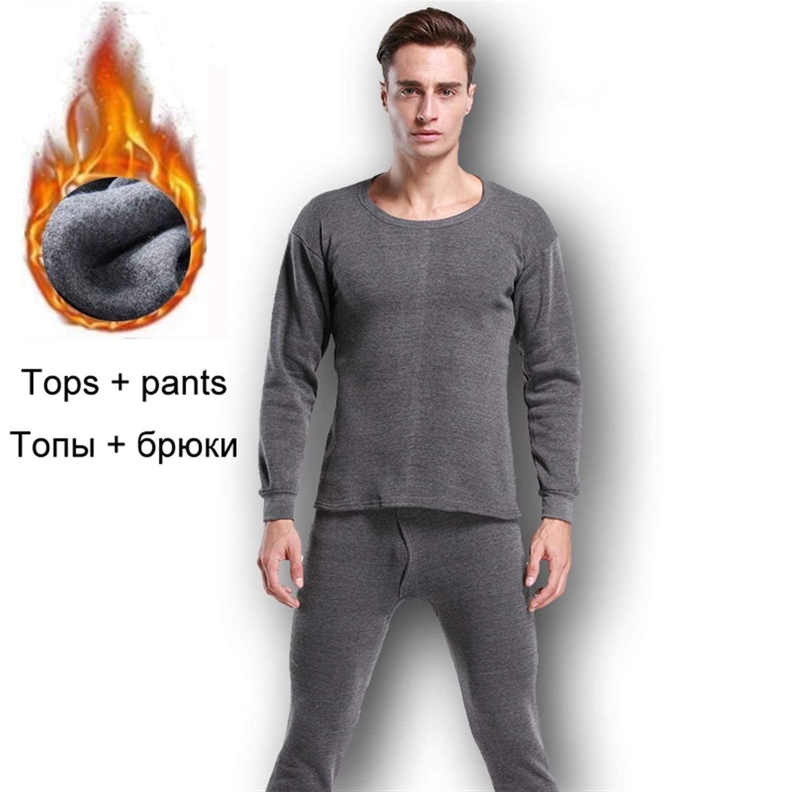 Termica Set Biancheria Intima Uomo Inverno Intimo Termico Abiti Maschili Spesso Abbigliamento Termica Solid Cloth