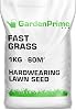 Fast Grass Lawn Seed - 1KG - Strong Durable Grass Seed, Fast, Rapid Green Cover, Ideal for Large Projects, Patch Repairs, Overseeding, New Lawn (1 KG)