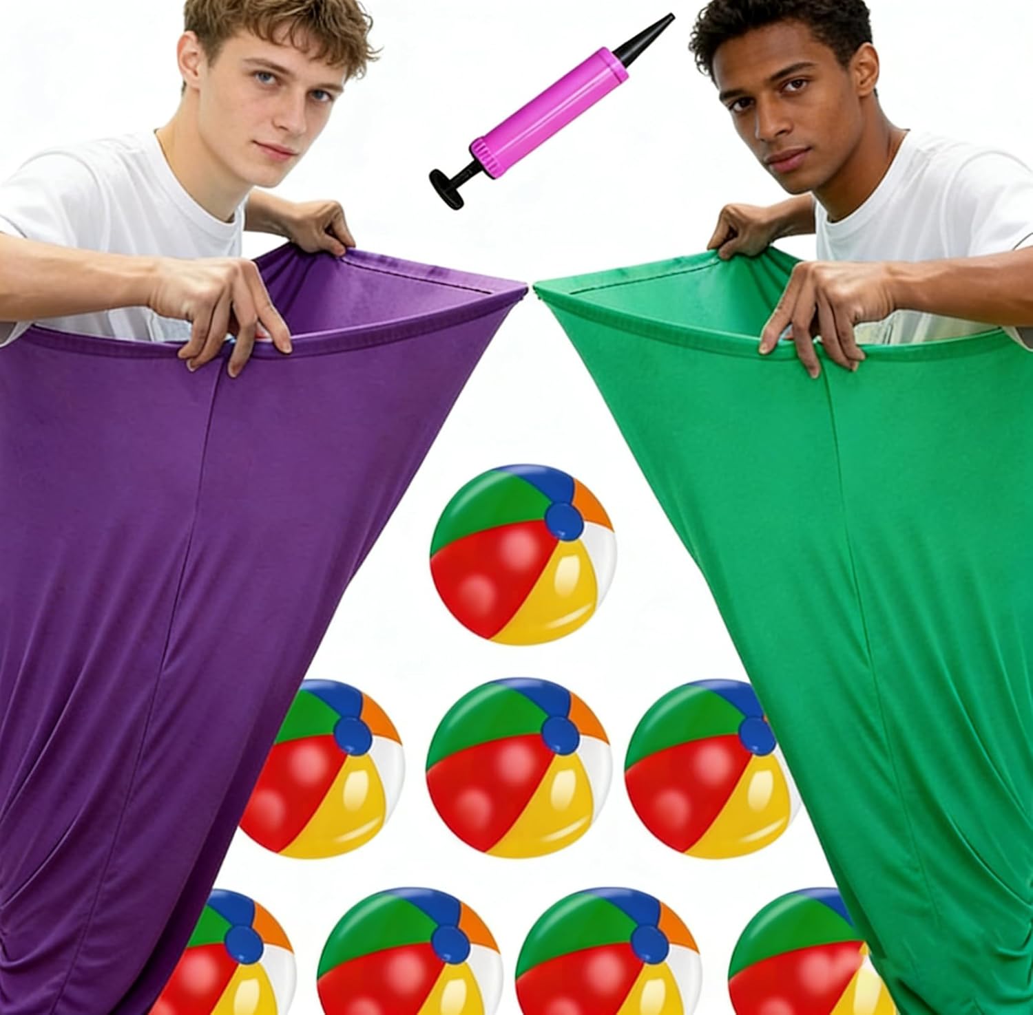 Outdoor Party Balls and Pump, Fun for Family