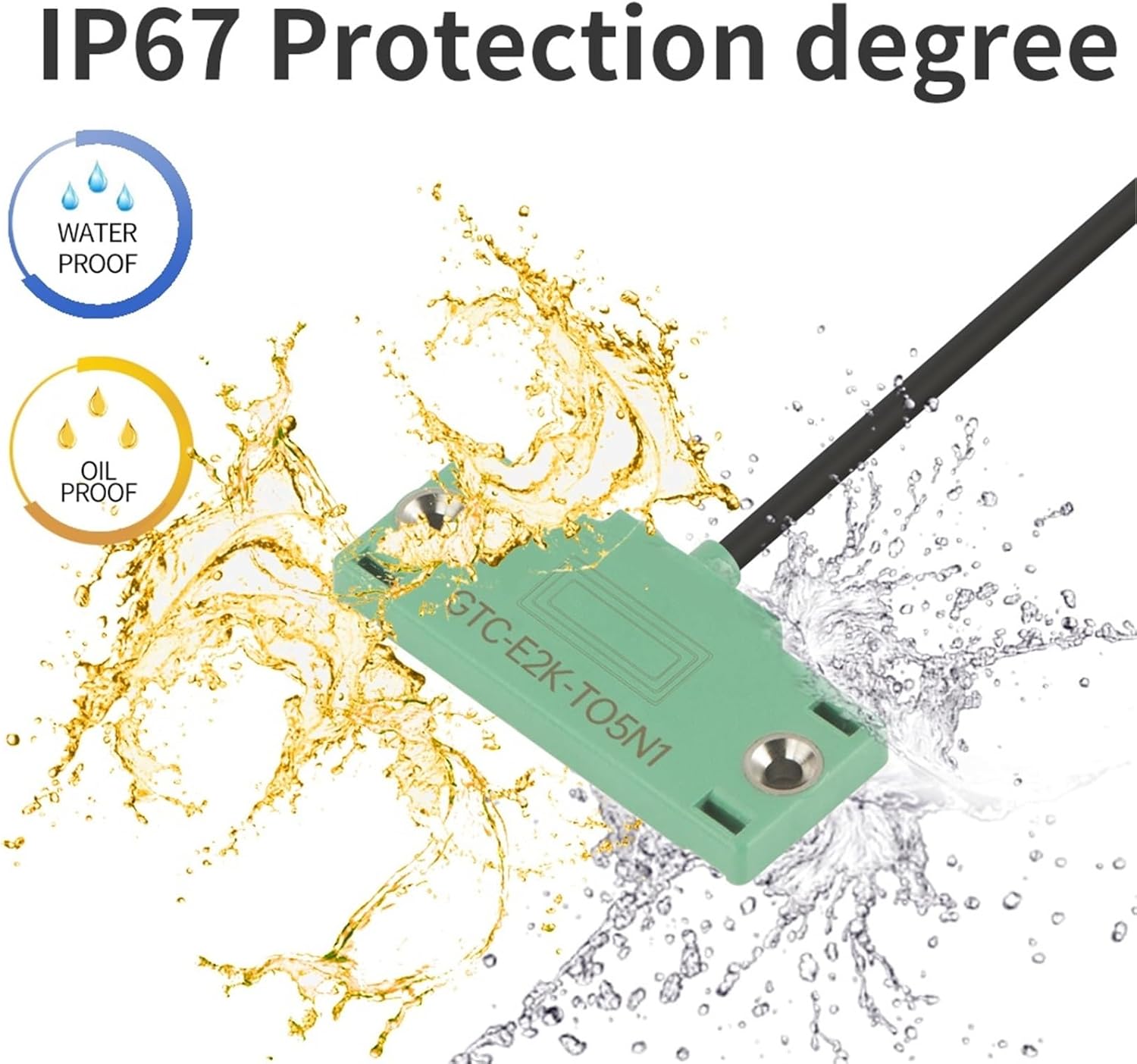 Capacitive Proximity Sensor Square Switch Cbn5-f46-e0/1/2/3 12-24v Dc 3-Wire Npn Pnp No/nc Sensing Distance 5mm(5MM DC3-wire NPN NC)