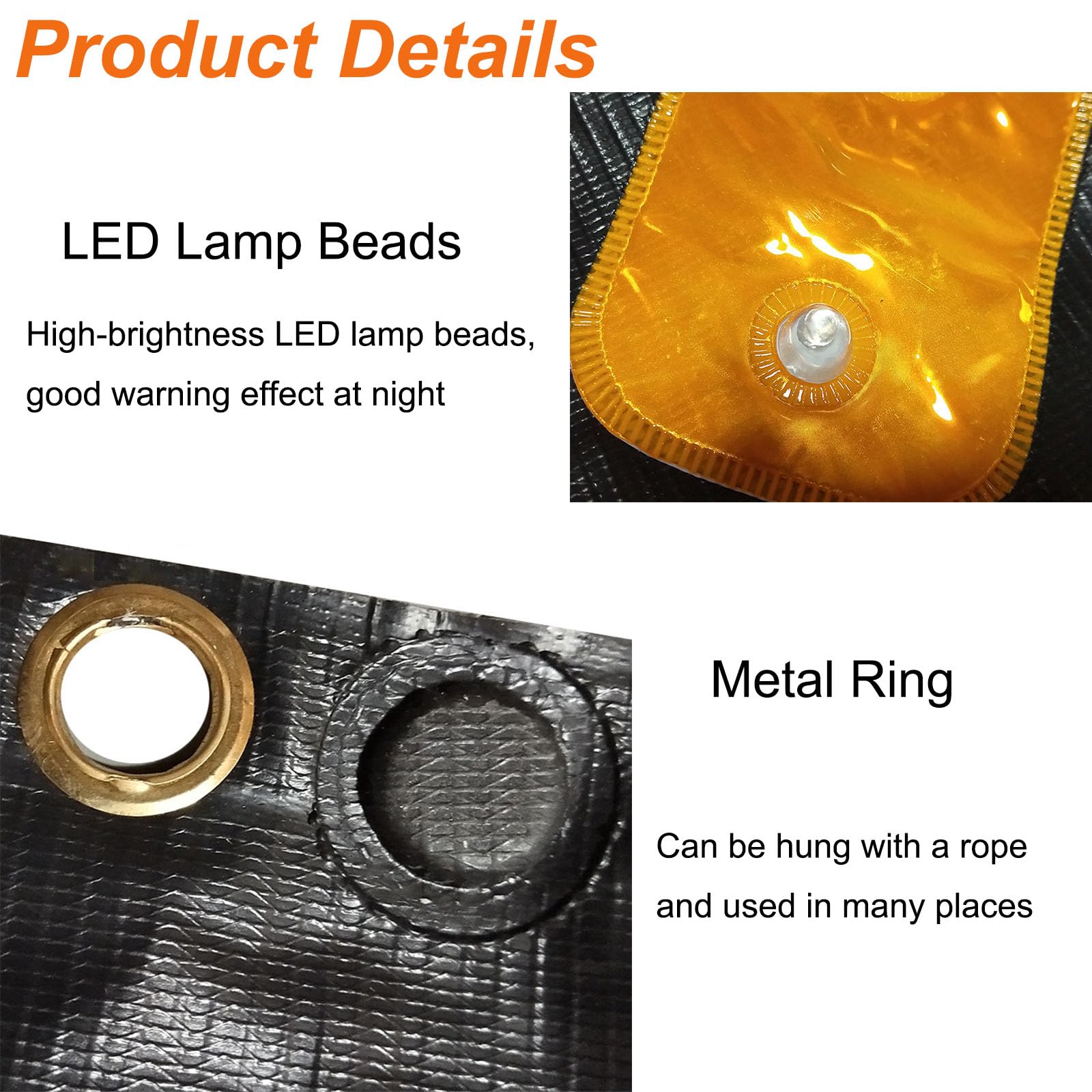 2 Uds Luz LED Reflectante de Guía de Tráfico, 85×46 cm