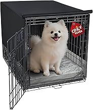 Explore Land Breathable Dog Crate Cover - 4 Sides Mesh Ventilation, Basic Pet Kennel Cover, All Sides Open, Universal Fit for 1 2 3 Doors 24 inches Wire Dog Crate