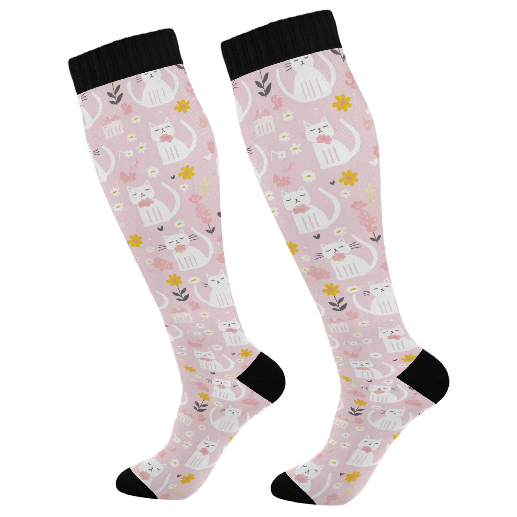 Compression Socks for Men and Women Knee High Socks Support for Athletic Sport Running Hiking Cycling Fitnes