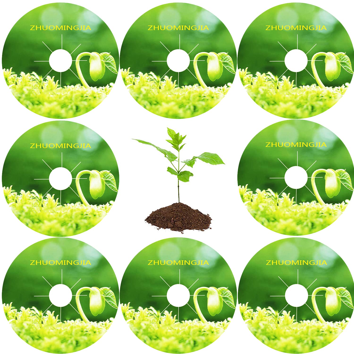 120 Pcs Seed Pot Labels PVC Stickers for Mark Plants and Understand Plant Growth,The Minimum Size of The Hole is 9mm for Aerogarden Seed Pods Garden Plant Grow Basket Vegetables,Green