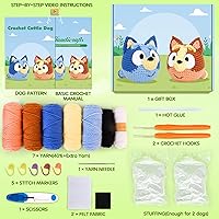 Vista 3 de Acehochen Kit de ganchillo para principiantes, kit de ganchillo para adultos con tutoriales en video paso a paso, kits de animales de ganchillo