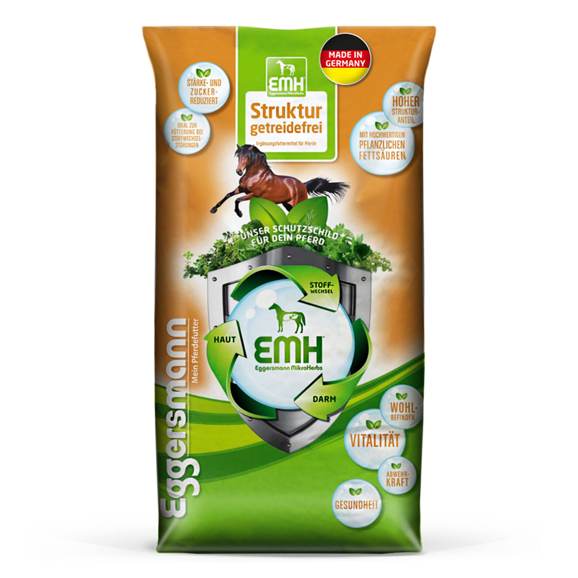 Eggersmann EMH Struktur getreidefrei 20 kg - stärke- und zuckerreduziertes Pferdefutter