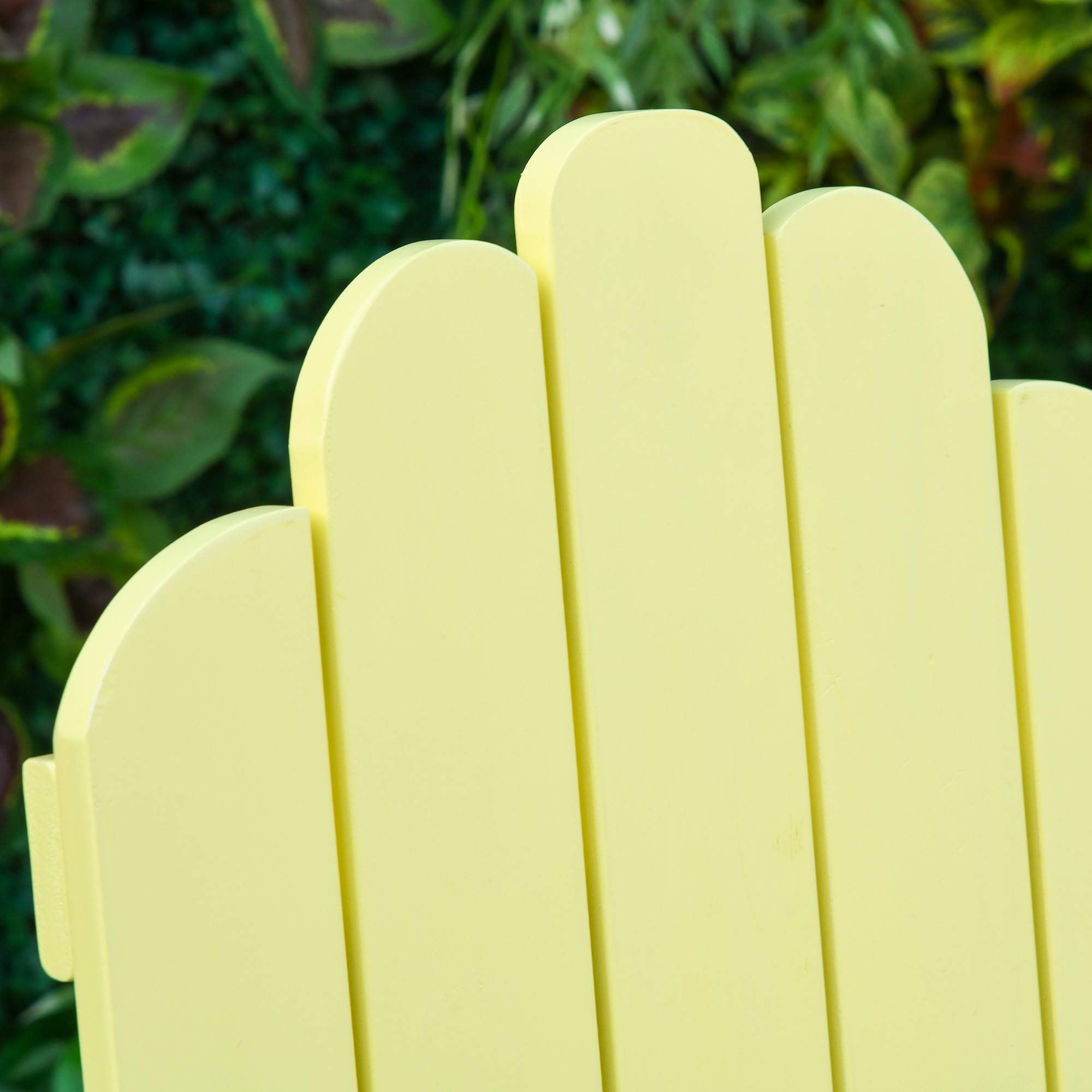 Outsunny Sedia per Bambini da Giardino Adirondack in Legno di Pino Verde