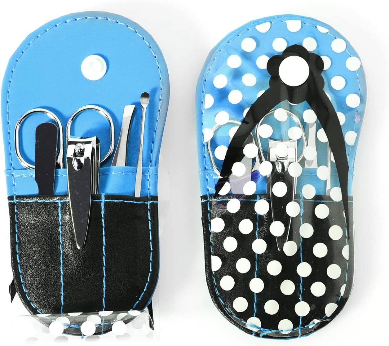 Manicure Sets Polka Dot Flip Flop Nail Clippers Nail Kits for Girls Birthday Party Supplies Pack of 8