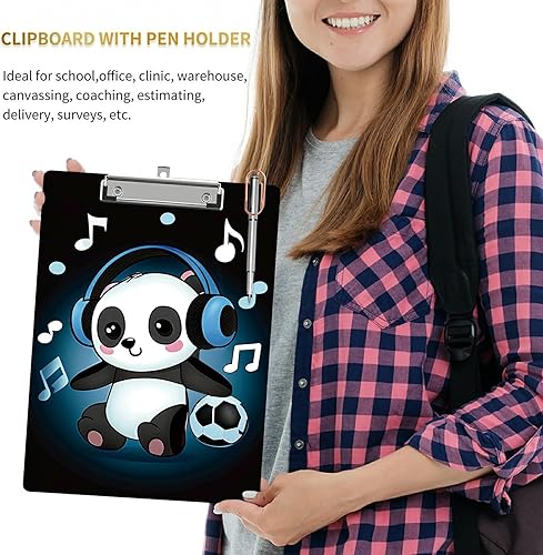 Miniatura 10 de Portapapeles de plástico con clip para bolígrafo, lindo portapapeles para portapapeles de enfermería, tablero de escritura, tablero decorativo de