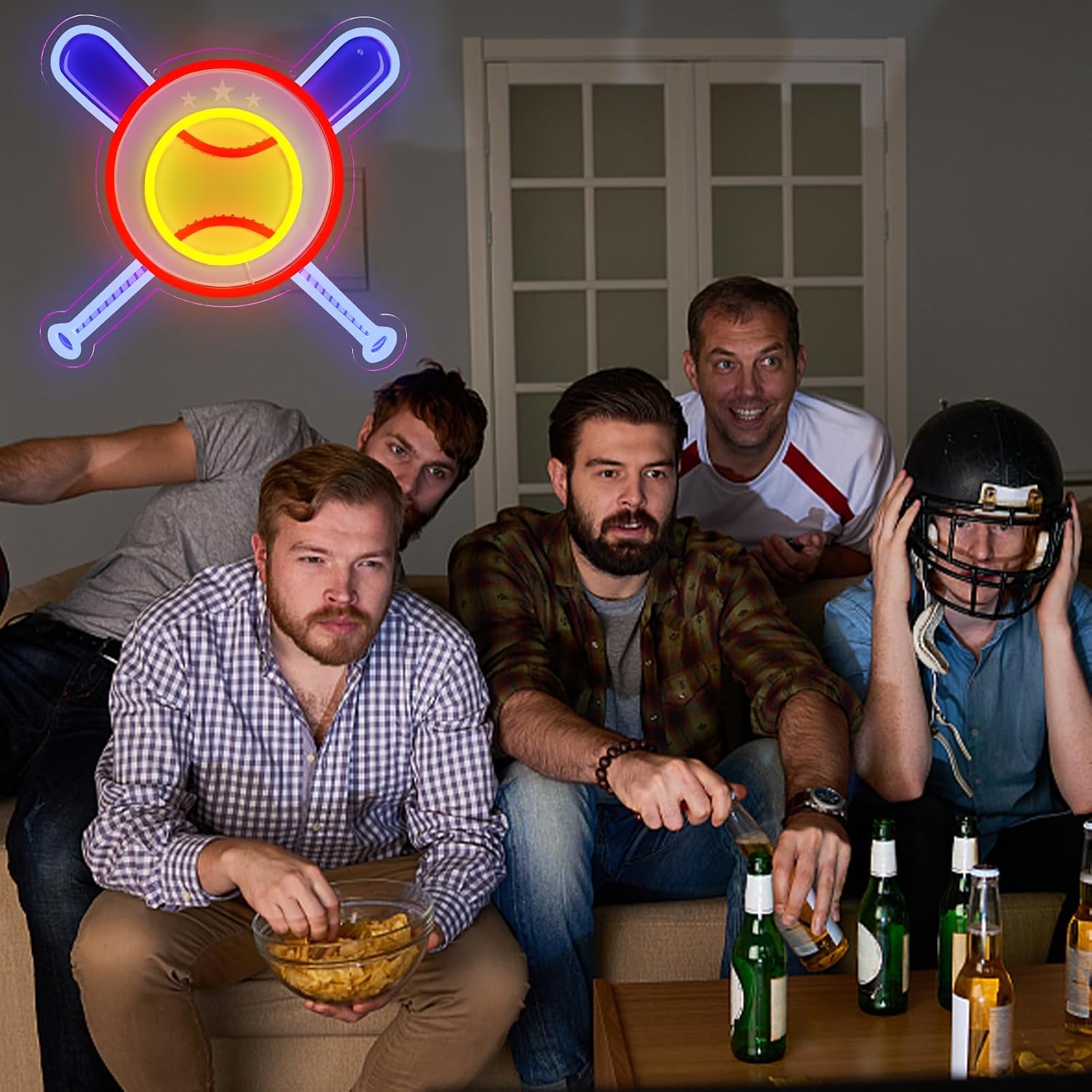 Baseball neon Light, Sports neon Light, wall Decor, dimmable neon Light, Suitable for Kids' Rooms, Game Rooms, bedrooms, Bars, Clubs, Men's Sports Decor, Teen Decor