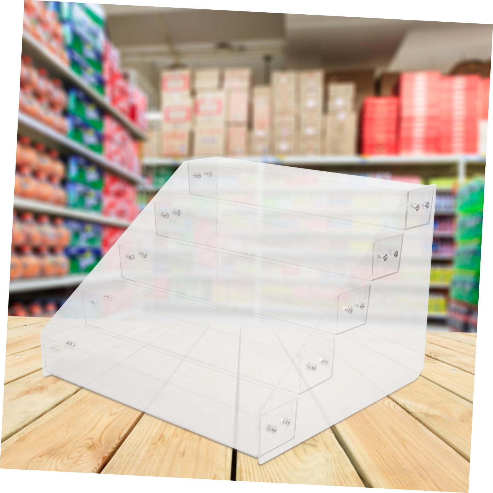 Acryl Präsentationsregal 5 Etagen Gewürzregal Für Theke Und Schubladen Transparenter Organizer Für Einzelhandel Und Convenience Stores