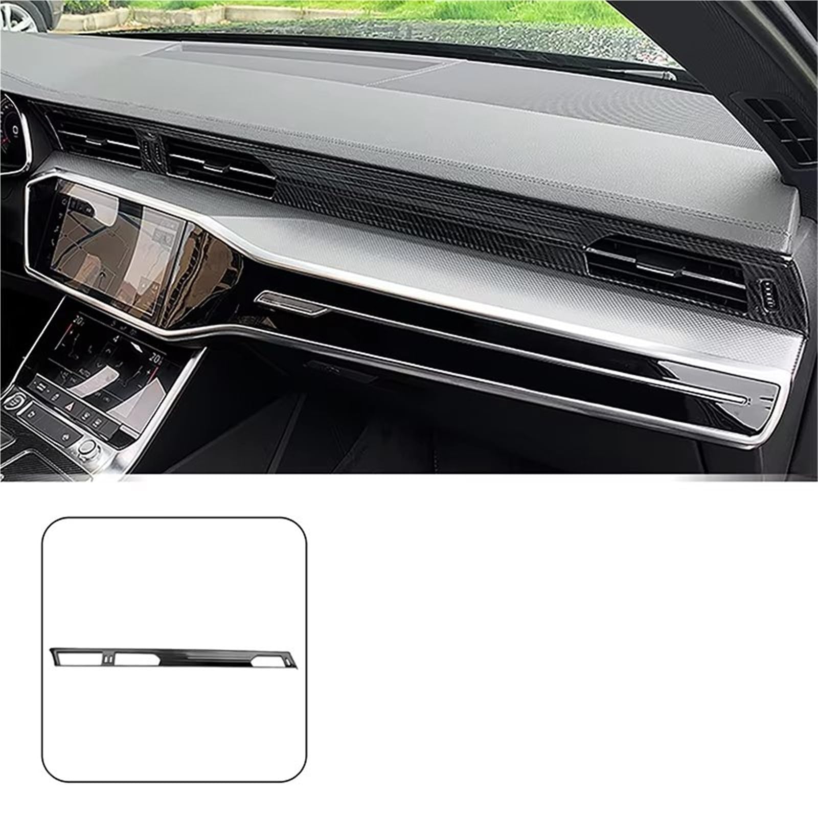 Cambio Pannello Telaio Copertura Pannell Per A6 Per C8 Per A7 Per A8 2019-2022 Accessori Auto Console Centrale Bocchetta Aria Condizionata Pannello Rivestimento Fibra Carbonio