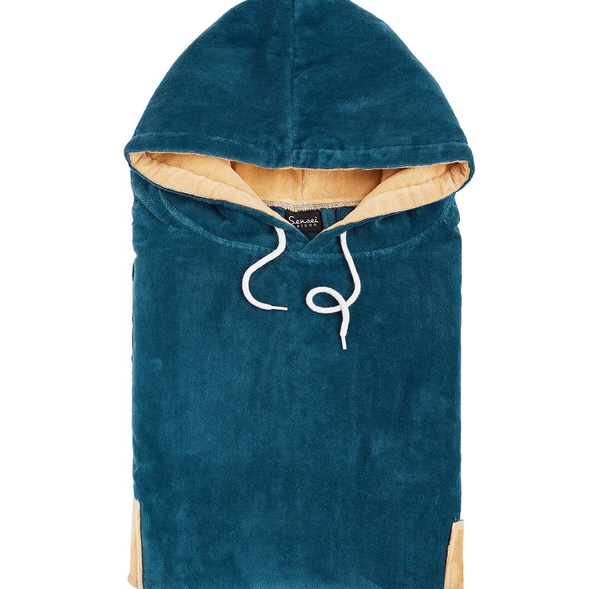 Sensei Maison - Poncho de Plage Adulte en Velours Beach - S/M - Petrol