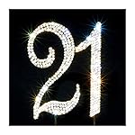 Scotamalone 21Cake Topper Premium Bling Rhinestone Diamond Gems