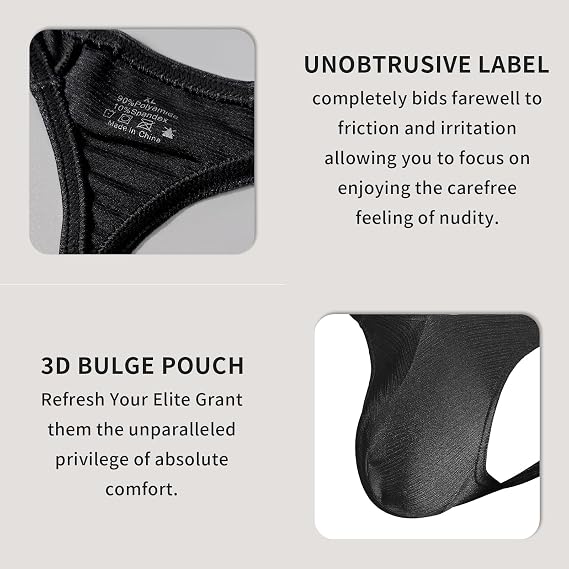 Men's Thong Bikini Underwear, Mens Sexy Underwear Low Men Thongs