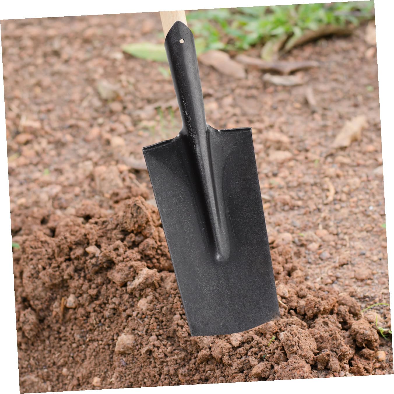 Pala de Jardín de Metal Engrosada de Acero al Manganeso para Excavar | Herramienta de Plantación, Excavación de Suelo y Labores de Jardinería, Uso en Turismo y Escalada