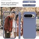 YATWIN Silicone Back Case for Google Pixel 9/9 Pro, Soft-Touch Phone Back Cover for Google Pixel 9/9 Pro - Lavender Grey gallery image