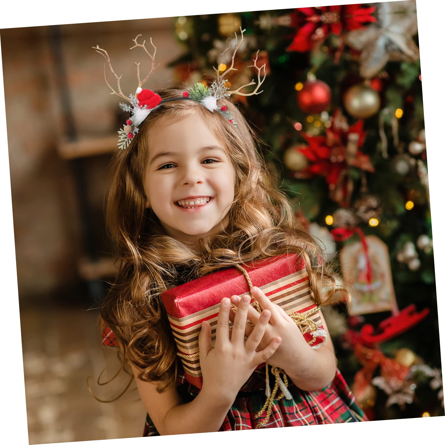 ibasenice 6pièces Bandeau avec Cornes De Renne pour Noël Accessoires De Fête Amusants pour Cheveux pour Photos Famille Et Entre