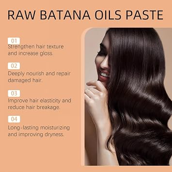 100g Raw Batana Oils Paste for Hair Growth,Nourishing Hair Strengthener Oil,Raw Batana Oil Hair Mask,Moisturizes,Smooths and Shines,Improves Dryness and Frizziness,Treats Hair Men and Women,Gentle