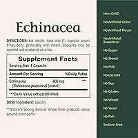 Vista 5 de De la Naturaleza Bounty todo natural zacate Echinacea 400 mg, 100 Cápsulas, 5633, 1, 1