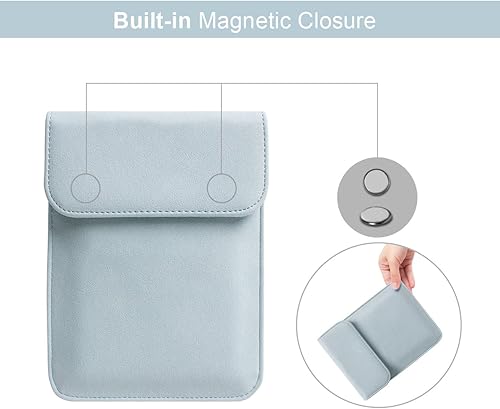 Miniatura 4 de WALNEW Funda protectora de 6 pulgadas para Kindle 2024 y 20222019(J9G29R) de 6 pulgadas, color azul claro