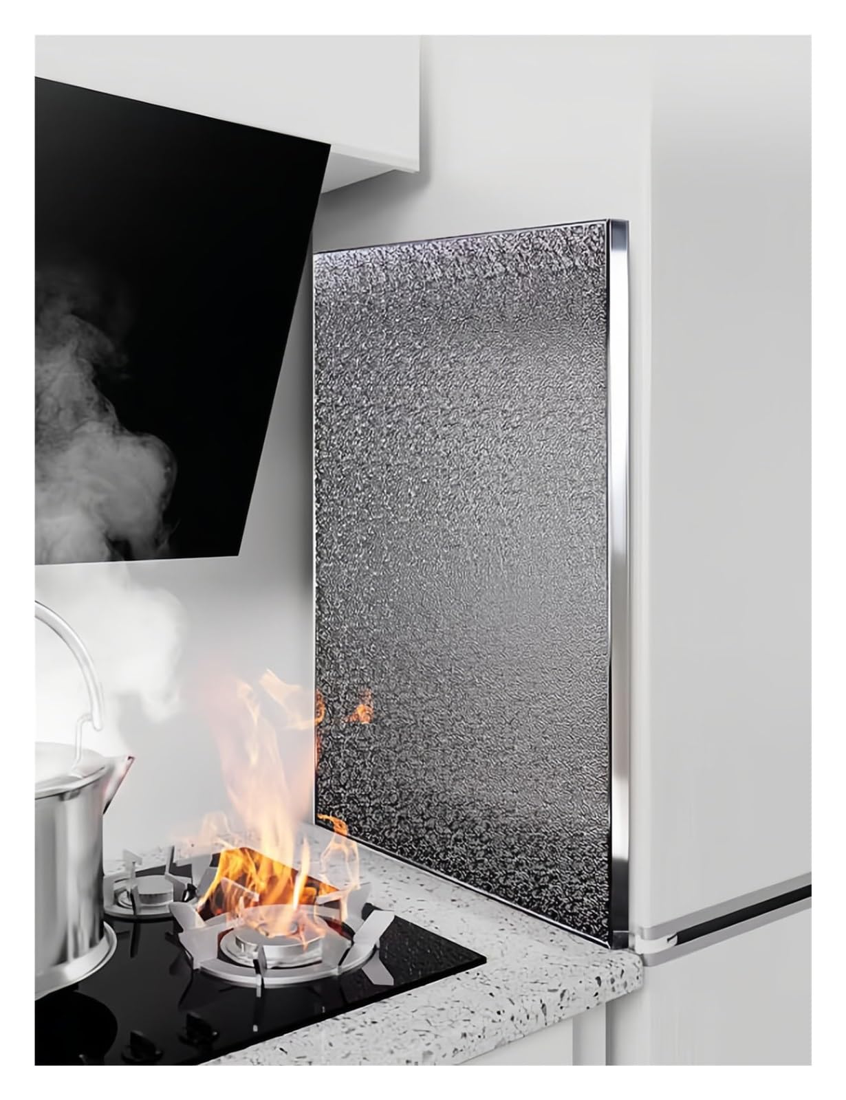 Hitzeschild-Platte für Küche, feuerfeste Herdmatte für Gas- und Elektroherde, magnetischer Schutz vor Herdwärme