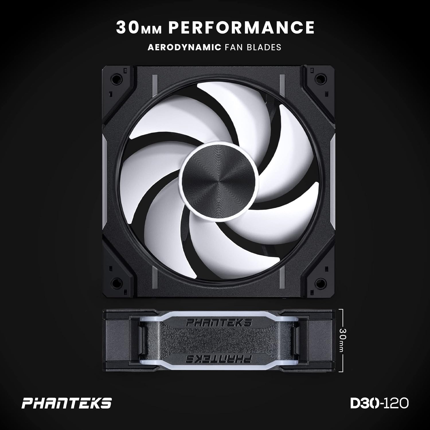 Phanteks PH-F120D30_DRGB_PWM_BK01_3P, Black