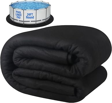 350 G/M2 Pool Liner Pad 24 FT Round Above Ground,Pool Padding Under Pool|Prevent Puncture|Thick Geotextile Material|Extend Life of Liner|Double Density Puncture Resistant,Outdoor Pool Bottom Pads