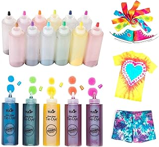 Tulip One-Step Tie-Dye Kit Tulip Fabric 36028 Fdy Super Big 12-Color Tie Dye Kit Bundle, As Detailed