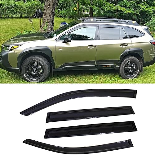Deflectores de viento para ventana lateral, apto para Subaru Outback 2015-2019, 4 unidades, estilo de montaje exterior, adhesivo, bonitos