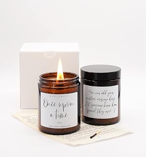 Once Upon A Time Literary Candle, Scented Wood Wick Candle, Book Lovers Candle, Literary Candle Gift, Book Worm Present