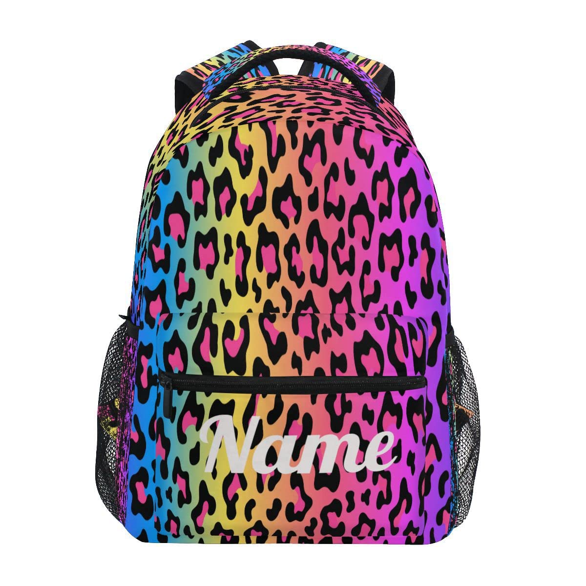 Custom1 - Mochila para niños con texto en inglés "Añade tu nombre", mochila para estudiantes primarias, bolsa para libros para niños y niñas, Personalizado11, talla única