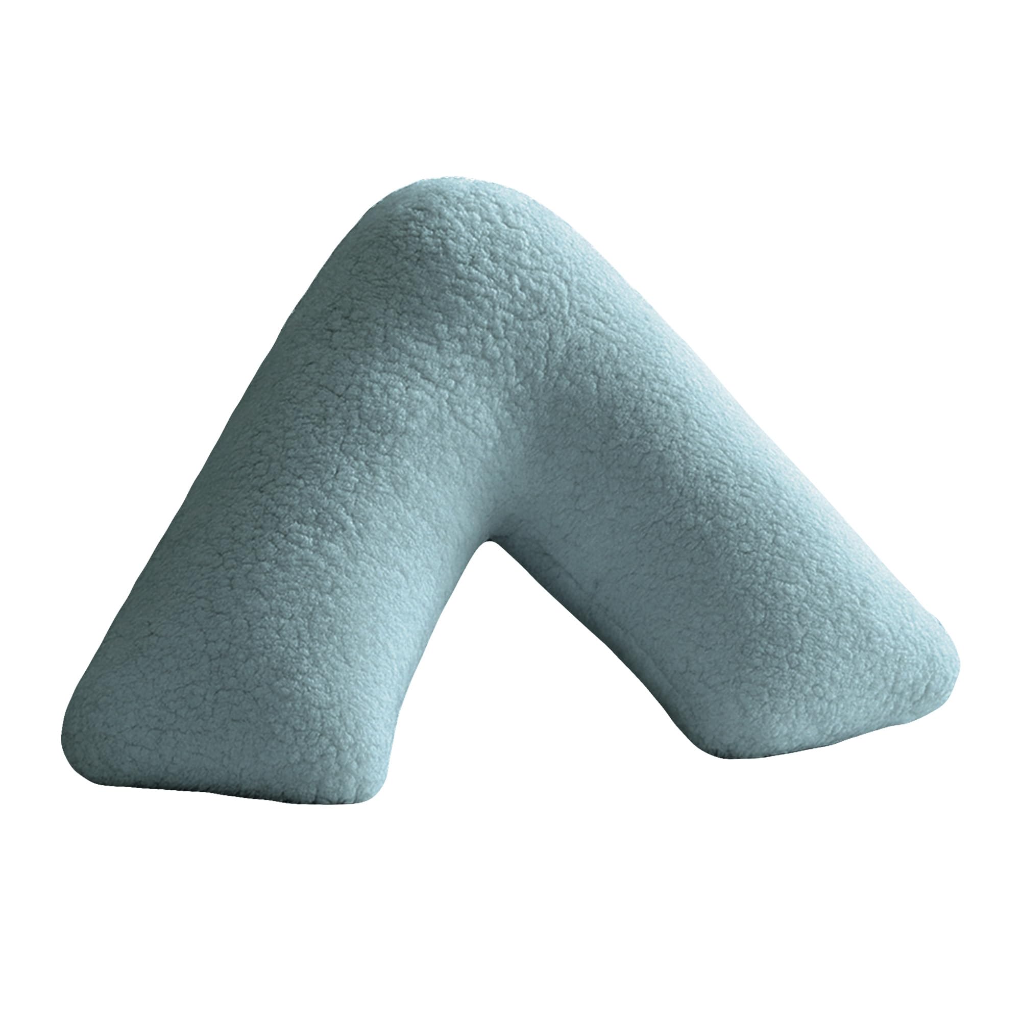 Home Sweet Home UK Teddy Fleece V Shaped Pillowcase Plain Soft Easy Care, Neck & Back Support Orthopedic Pregnancy Pillow Cover - Fluffy V Pillow Case Cover only