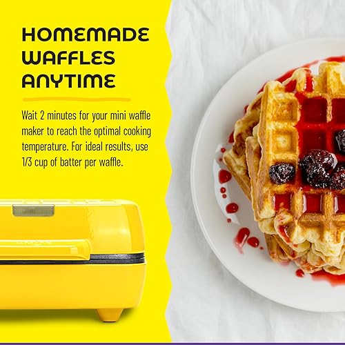 Miniatura 3 de Mini waflera eléctrica, divertida forma de gofre, revestimiento antiadherente, fácil de limpiar, perfecta para niños, familias, dormitorios,