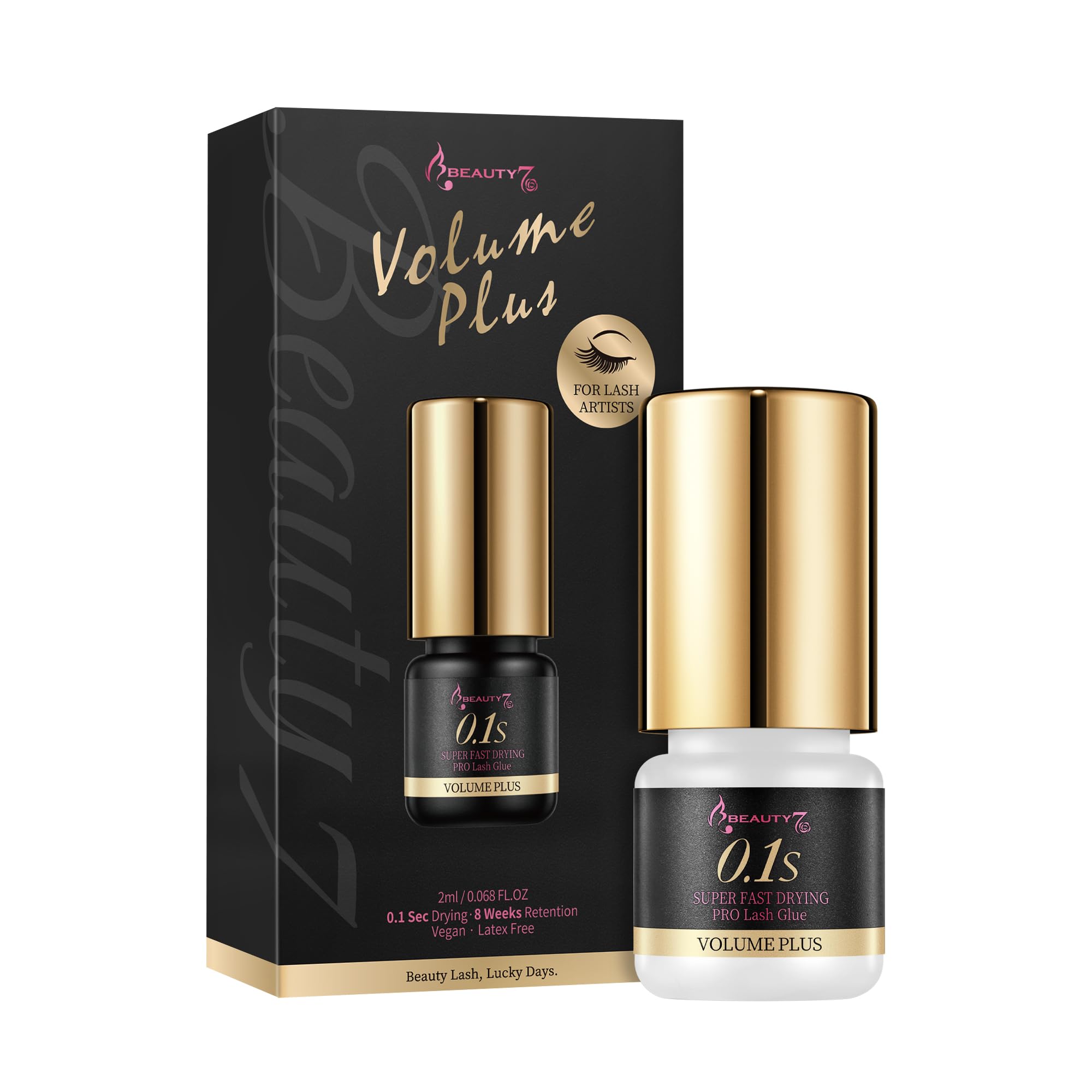 Sponsored Ad – Eyelash Extension Glue Black 2ml, 0.1s Fast Drying Volume Plus Lash Adhesive Glue for Individual Lash Extension, Only for Professionals and Beauticians