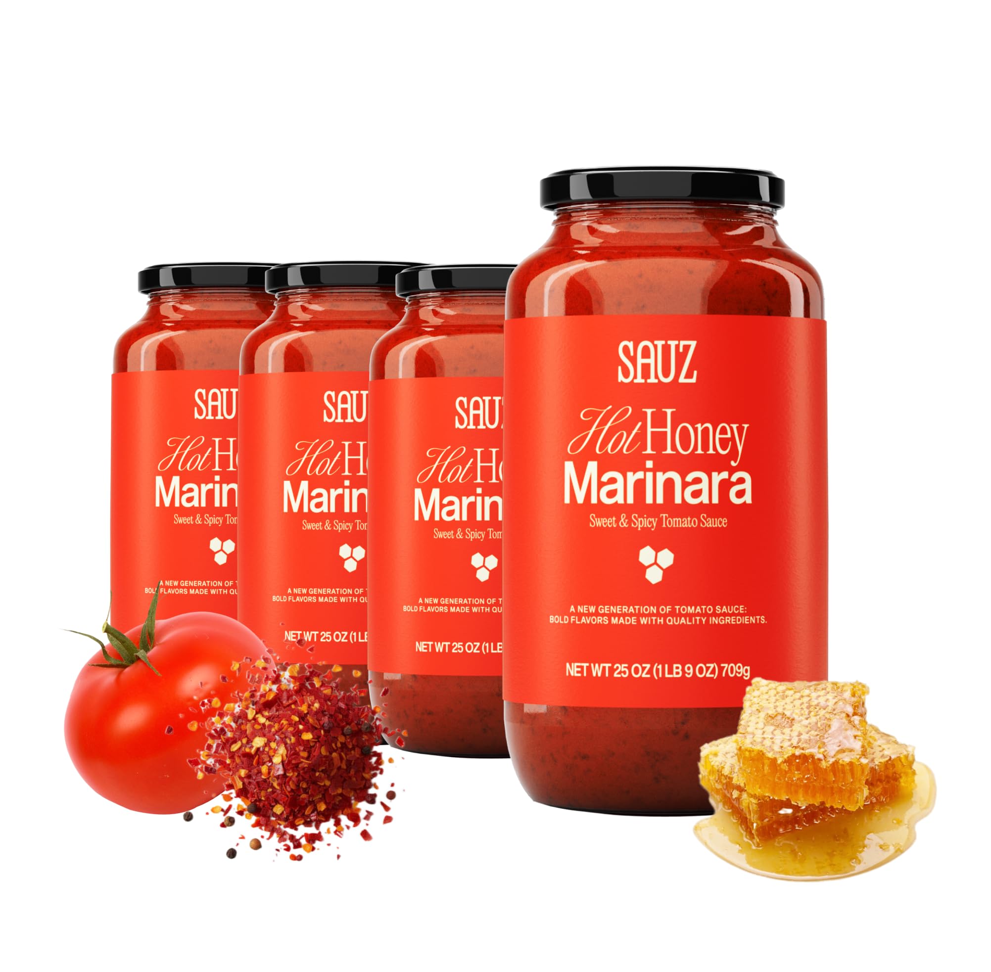 Amazon.com : Sauz Hot Honey Marinara Sauce | Clean Ingredients, No Amazon.com : Sauz Hot Honey Marinara Sauce | Clean Ingredients, No