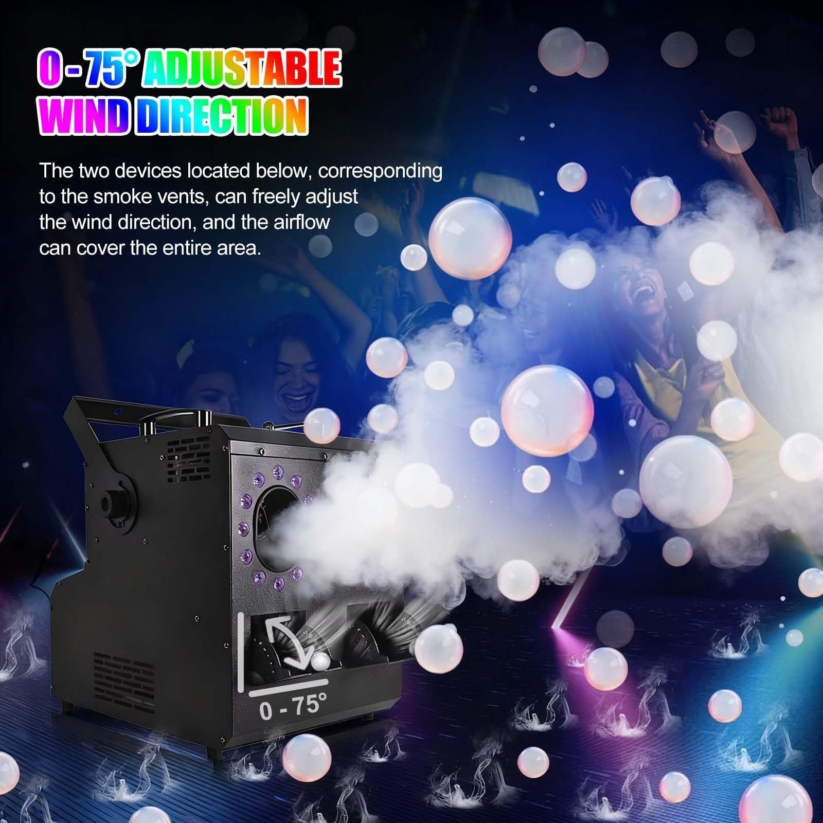 Macchina Per Bolle Di Fumo Con Telecomando, Macchina Per Bolle Di Nebbia 3 In 1 Con Luci A Led Per Matrimoni, Feste Con Dj Ed Effetti Scenici
