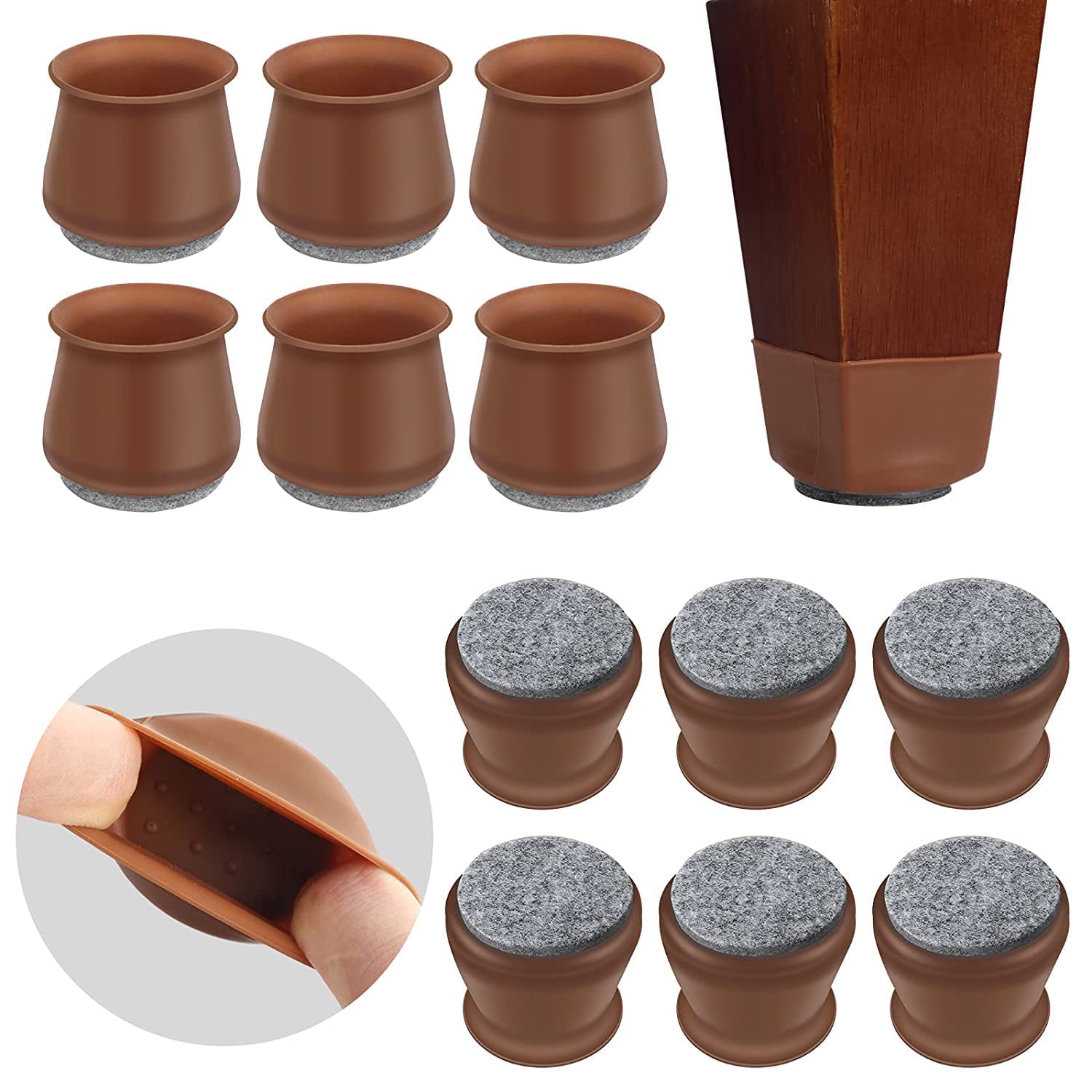 See full amazon price history chart for WOX MOX Silicone Chair Leg Caps with Soft Felt Bottom Furniture Chair Leg Floor Protectors Free Moving Furniture Foot Protection Cover Prevents Scratches and Noise(Brown-Color) 4 Pcs WOX MOX Silicone Chair Leg Caps with Soft Felt Bottom Furniture Chair Leg Floor Protectors Free Moving Furniture Foot Protection Cover Prevents Scratches and Noise(Brown-Color) 4 Pcs (B09SBJKDDS) Amazon Price History, Amazon Price Tracker