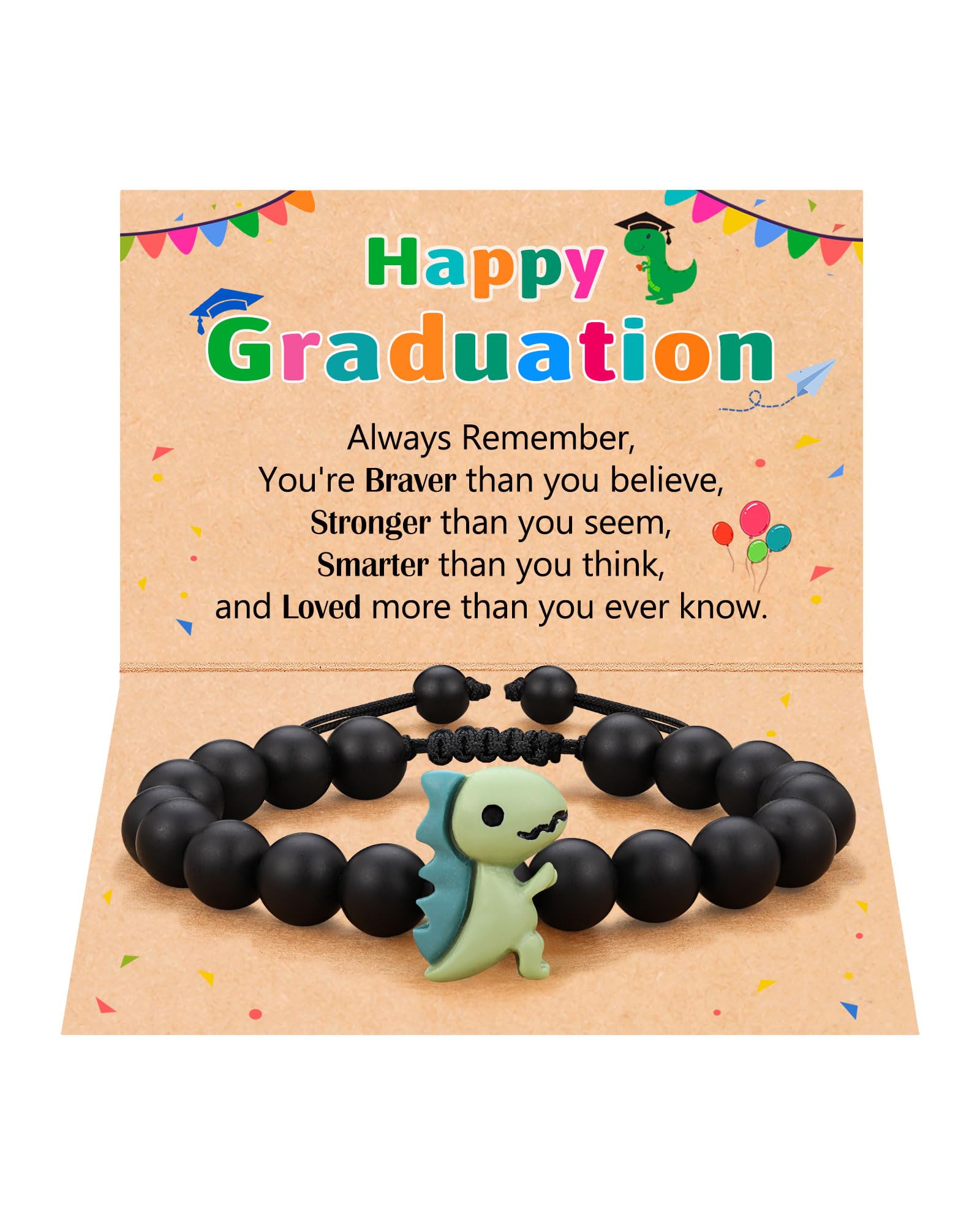 ORISPRE Dinosaur Bracelet for Boys Girls Preschool Kindergarten Class of 2025 Graduation Gifts