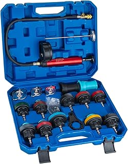 19PCS Kit de Teste de Pressão do Sistema de Refrigeração do Radiador Automotivo, Kit Universal de Teste de Vazamento do...