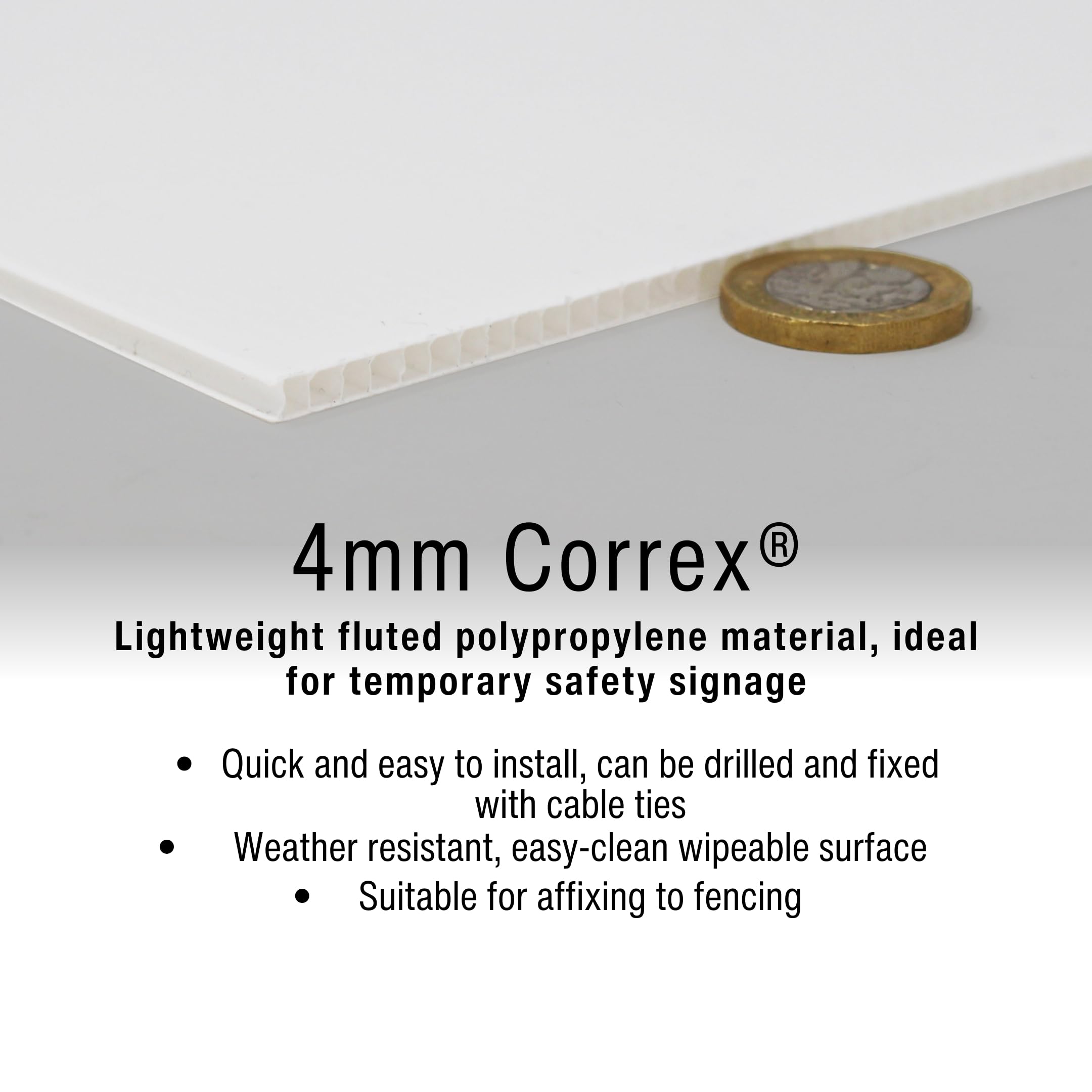 V Safety Do Not Create Wash Panneau mural Correx 450 x 600 mm