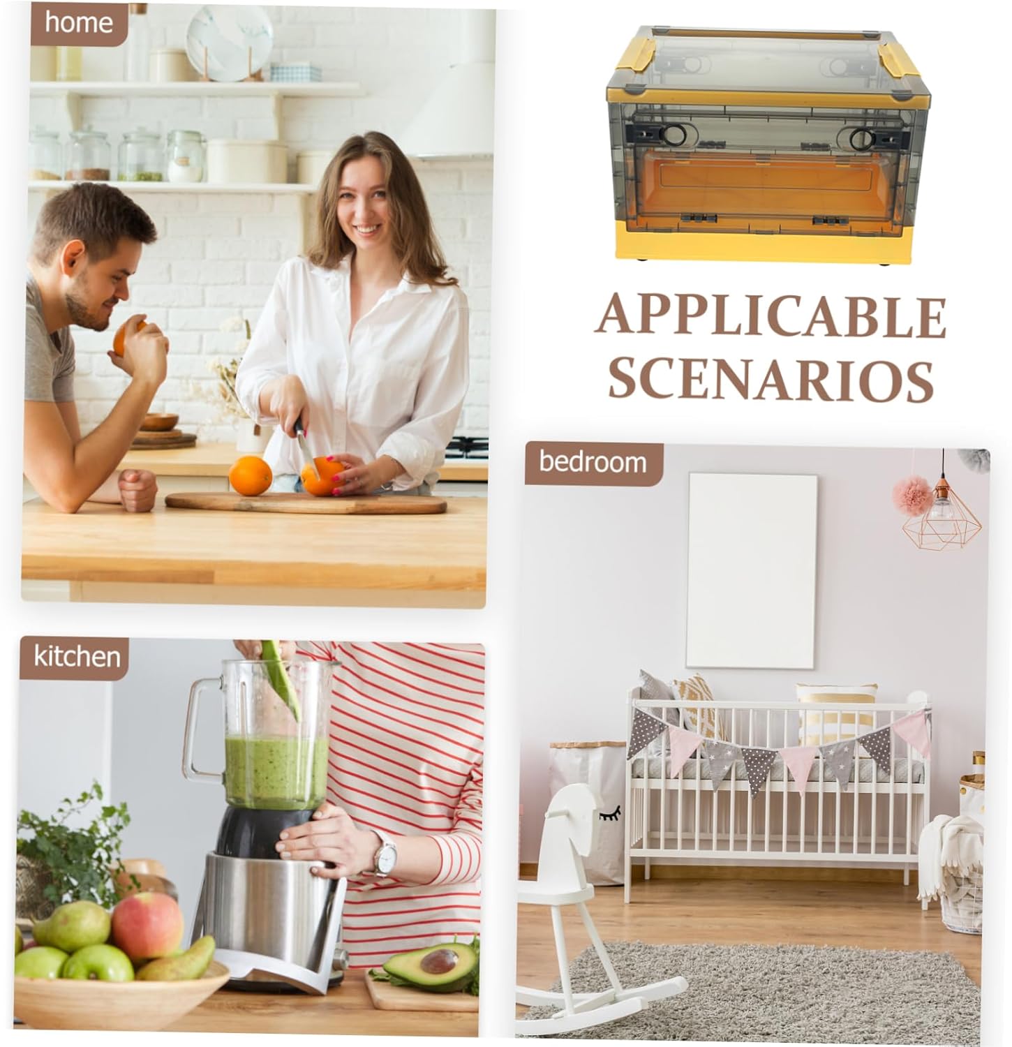 Plastic Storage Containers Large Organizer Box for Kitchen Cereal Containers Lids