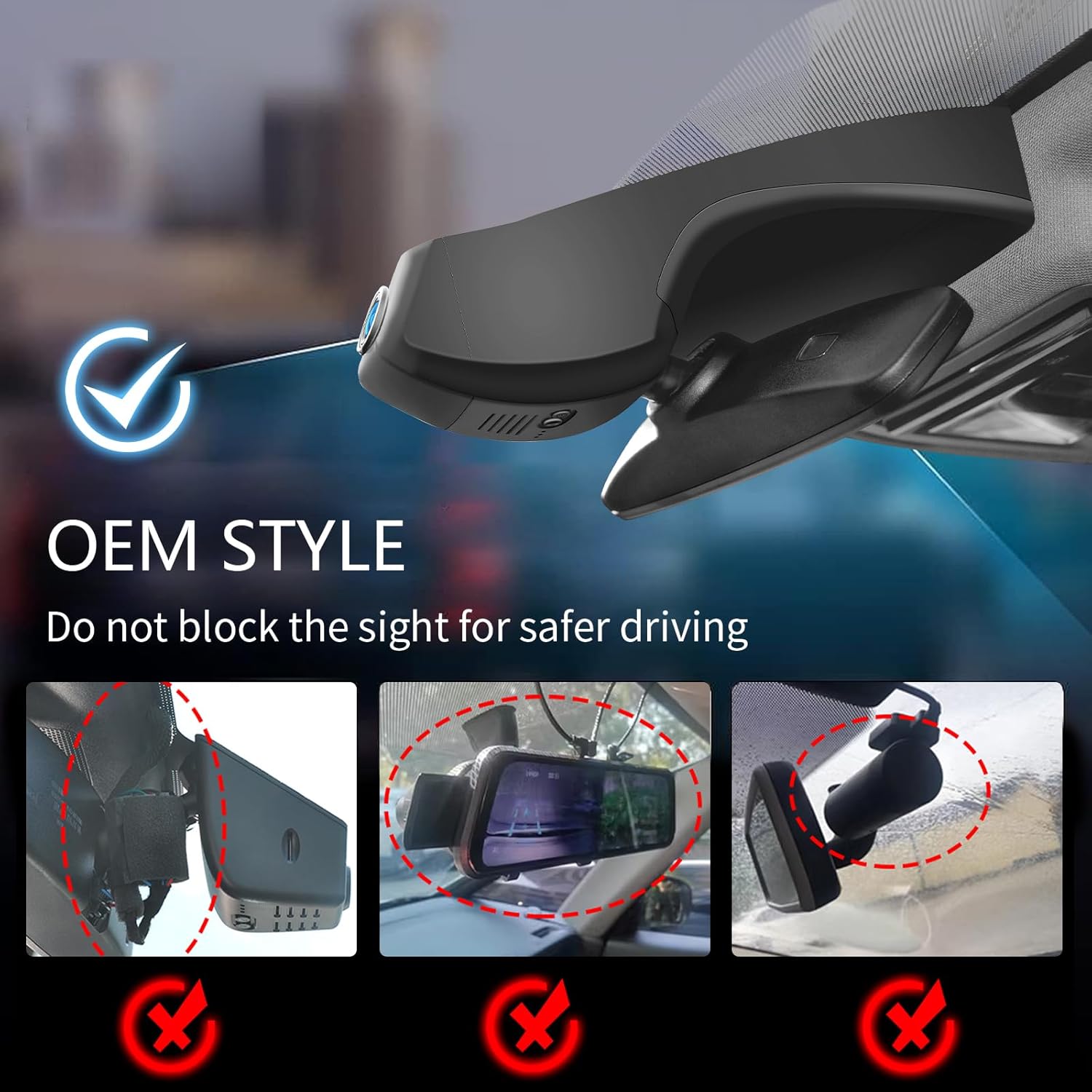 4K Front & 2K Rear 2 Channel HDR Dash Cam, Dual STARVIS 2 IMX678 IMX675, Custom for Audi Q4 e-tron 2022 2023 2024 2025, 5GHz WiFi, GPS, Support 512GB Max(Additional Purchases)